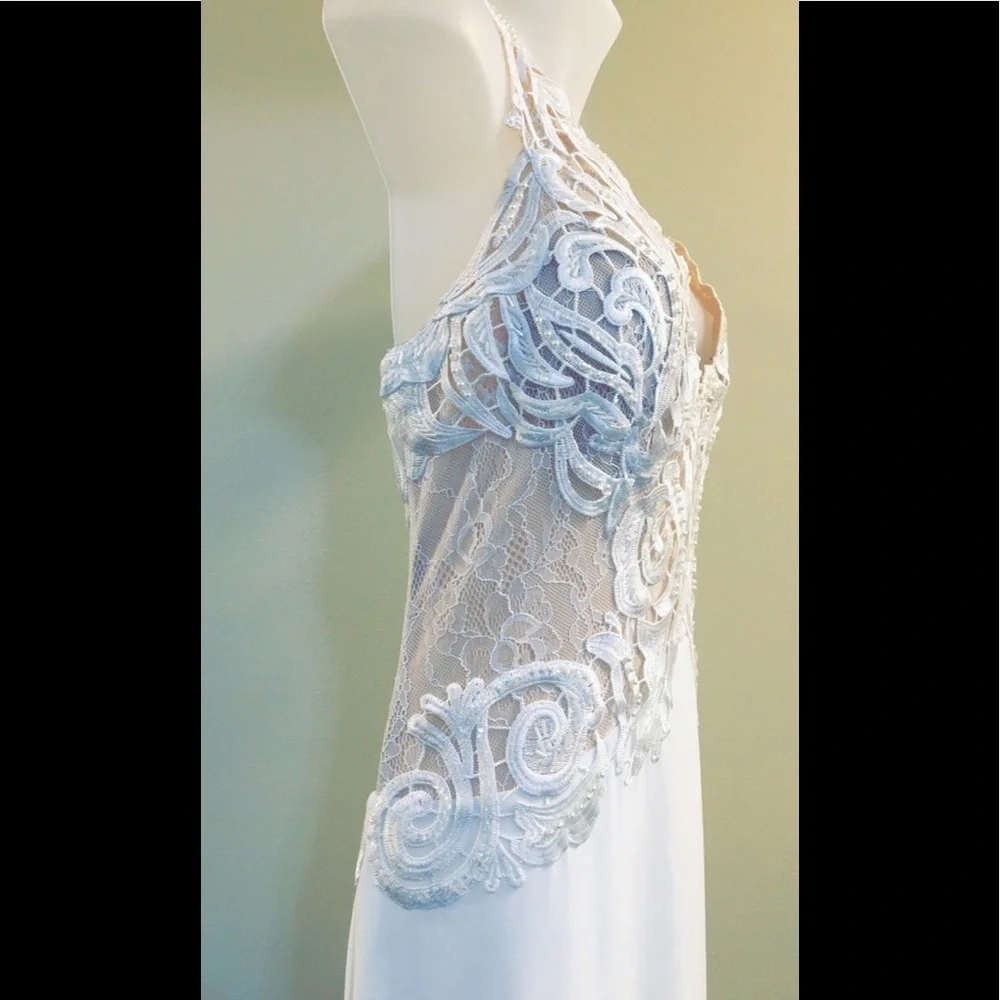 Mignon Sexy Lace White Nude Formal Dress - Picture 11 of 16